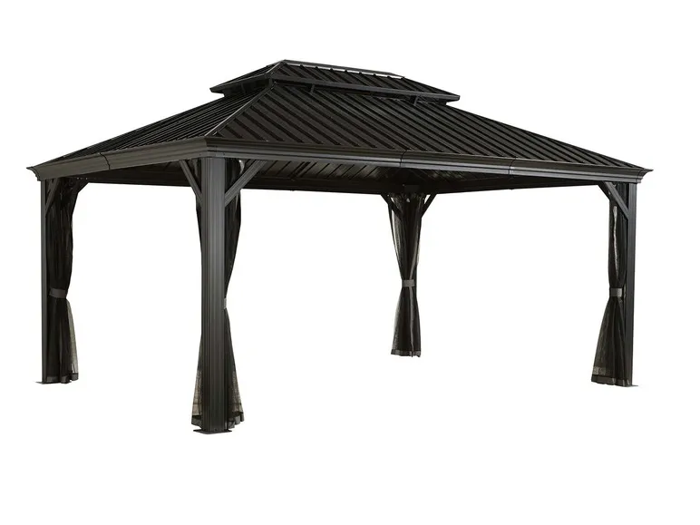 SOJAG Canada Pavillon »Messina«, aus Aluminium, Stahldach mit Lüftung, inkl. Fliegengitter