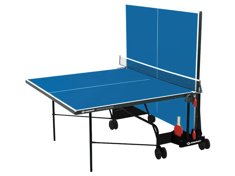 Tischtennisplatte Space Tec Outdoor, wetterfeste 4 mm Melaminharzplatte, klappbar