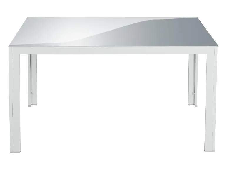 Alu-Set »Houston«, 5-teilig - Standardtisch & 4 Hochlehner, weiß/hellgrau