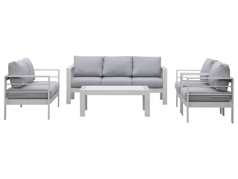 Gartenmöbel 7-Sitzer Lounge-Set Aluminium inkl. Polster