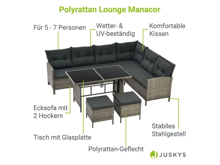 Gartenlounge »Manacor«, 4-teilig