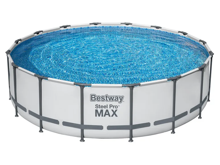 Steel Pro MAX™ Frame Pool Komplett-Set mit Filterpumpe, ca. Ø 488 x 122 cm