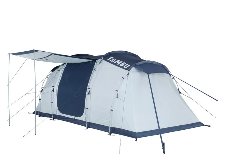 Tunnelzelt BARA Familien Vis-a-Vis Zelt grau / blau