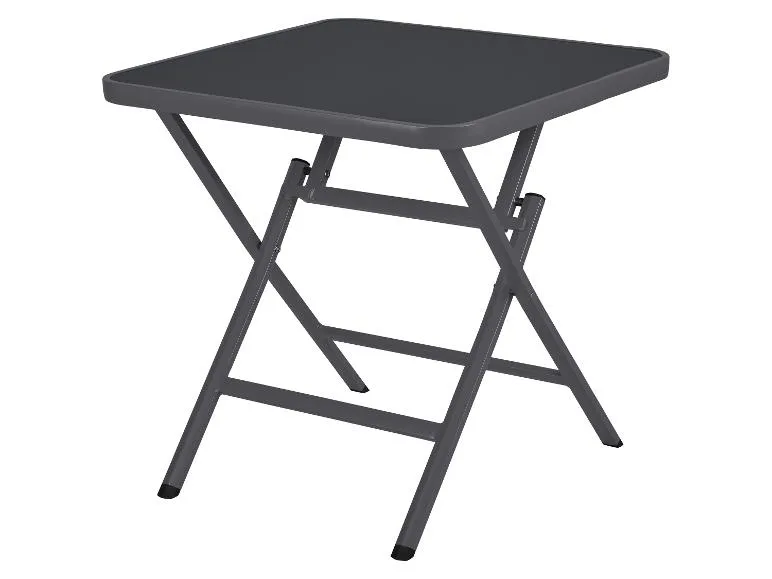 Alu-Set »Toronto«, 3-teilig - Klapptisch & 2 Hochlehner, grau