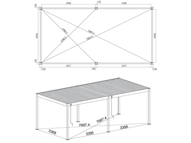 Pavillon »Superior«, aus Aluminium