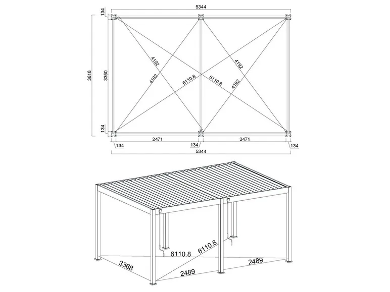 Pavillon »Superior«, aus Aluminium