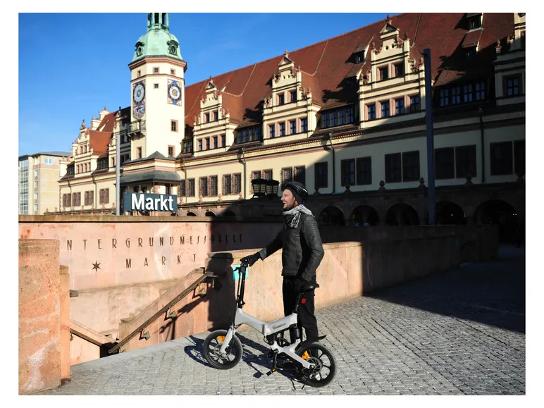 E-Bike Faltrad, Folding Race Bike F12, Klapprad, 16 Zoll, Titansilber