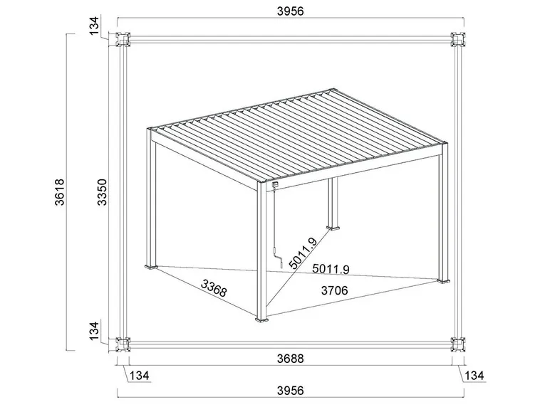 Pavillon »Superior«, aus Aluminium