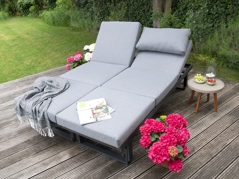 Alu-Lounge »Largo«, 3-teilig, hellgrau/hellbraun