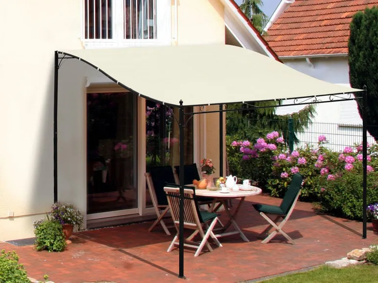 Outsunny Terrassenüberdachung in geschwungener Form