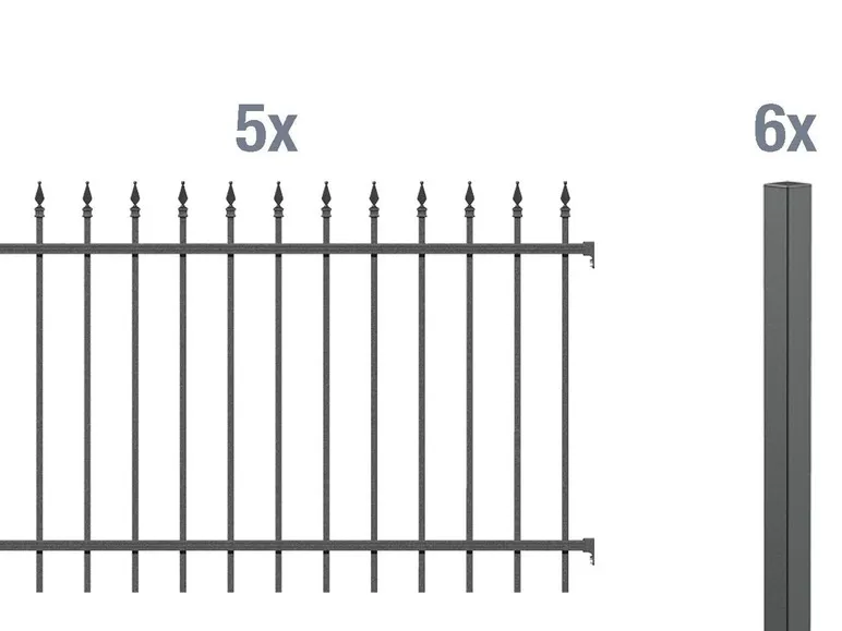 Zaun-Grundset Chaussee, zum Einbetonieren