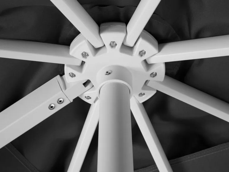 Schneider Ampelschirm »RHODOS TWIST BIANCO«, 300 x 300 cm, mit Plattenständer, imprägniert