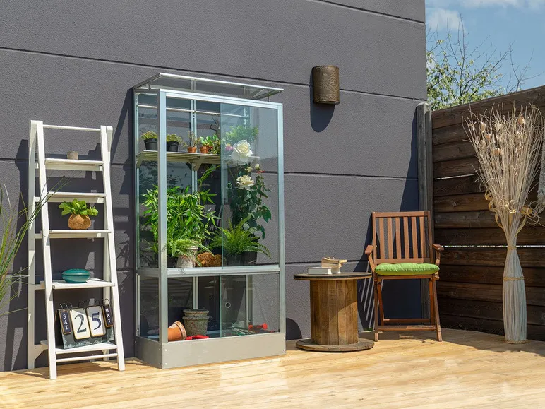 Vitavia Balkongewächshaus »Stad«, mit festem Fundament oder Rollen, aus Aluminium