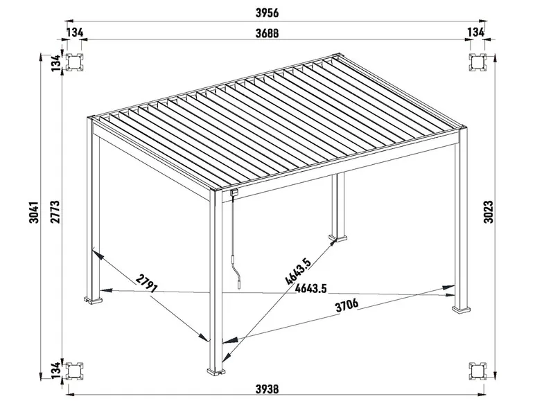 Pavillon »Superior«, aus Aluminium