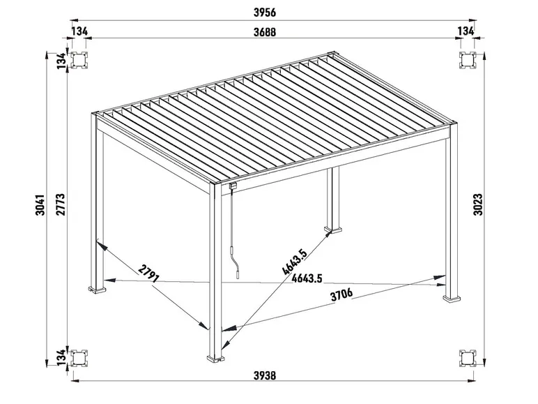 Pavillon »Superior«, aus Aluminium