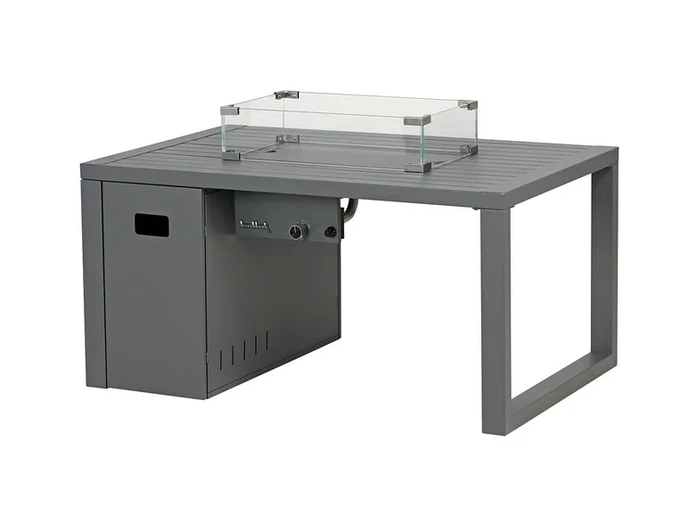 Loungetisch und Feuerstelle »Lagos«, B 115 x T 75 x H 58,5 cm, grau