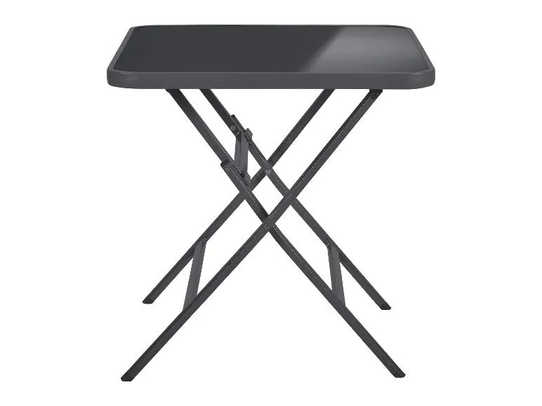 Alu-Set »Toronto«, 3-teilig - Klapptisch & 2 Hochlehner, grau