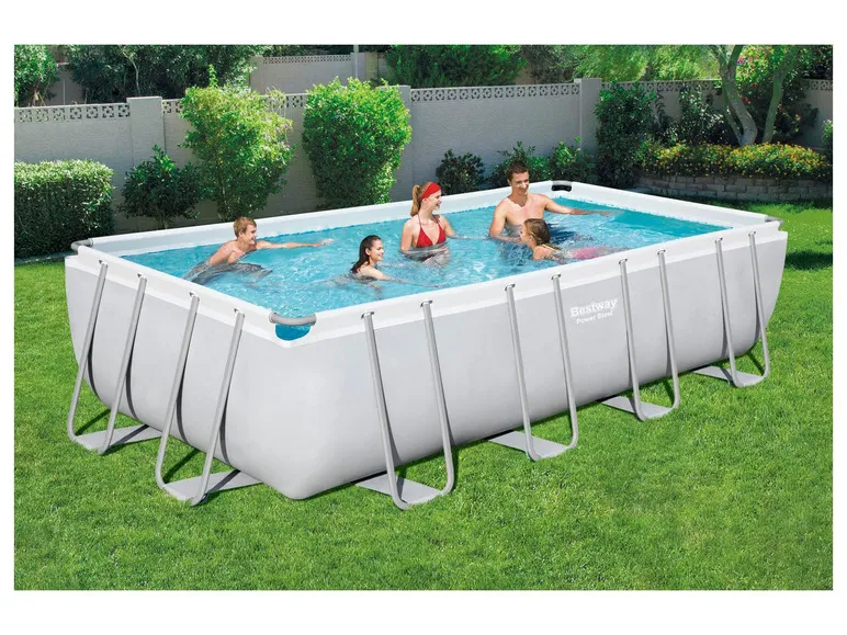 Power Steel™ Frame Pool Komplett-Set, eckig