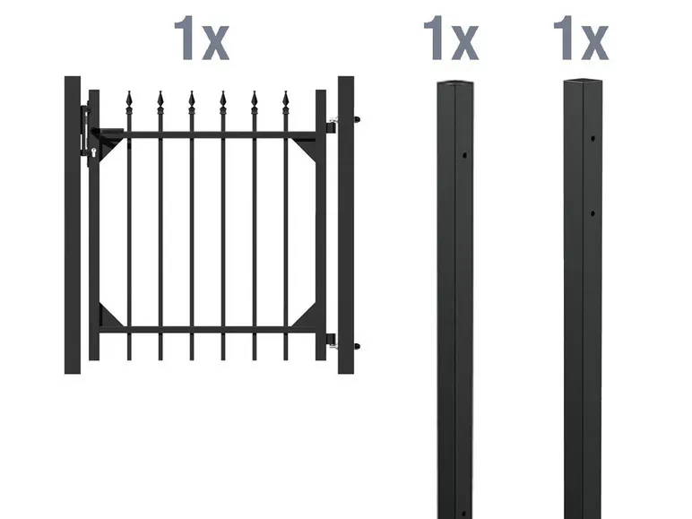 Einzeltor-Set Chaussee, zum Einbetonieren