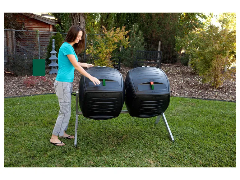 Lifetime »Kompost-Zwilling«, mit 360° drehbarer Trommeln