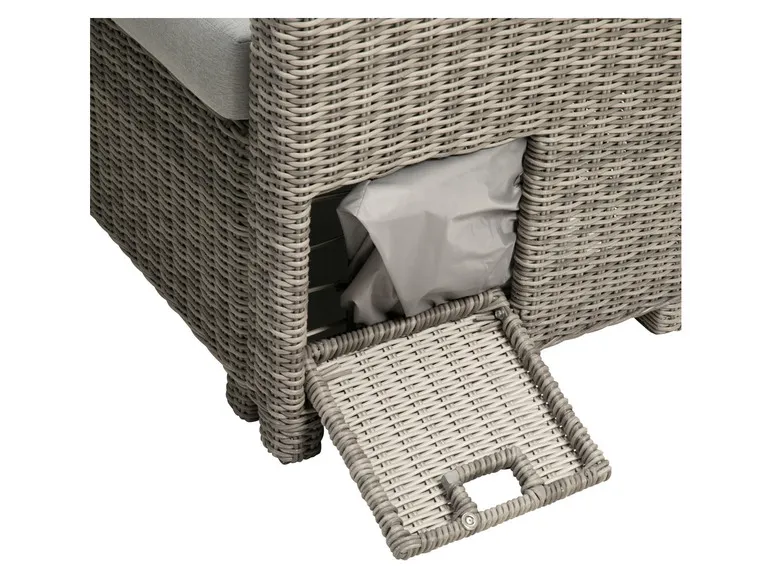 Loungeset »Malia«, 5-teilig, halbrund, grau