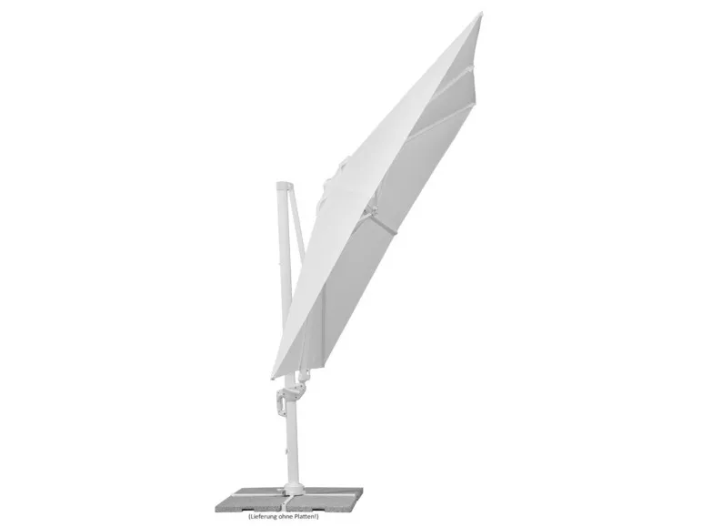 Schneider Ampelschirm »RHODOS TWIST BIANCO«, 300 x 300 cm, mit Plattenständer, imprägniert