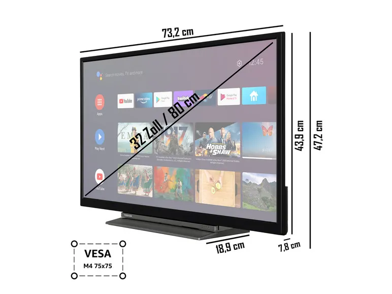 Fernseher »32WA3B63DAZ« Android Smart TV 32 Zoll HD-Ready