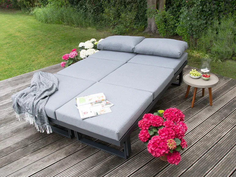 Alu-Lounge »Largo«, 3-teilig, hellgrau/hellbraun