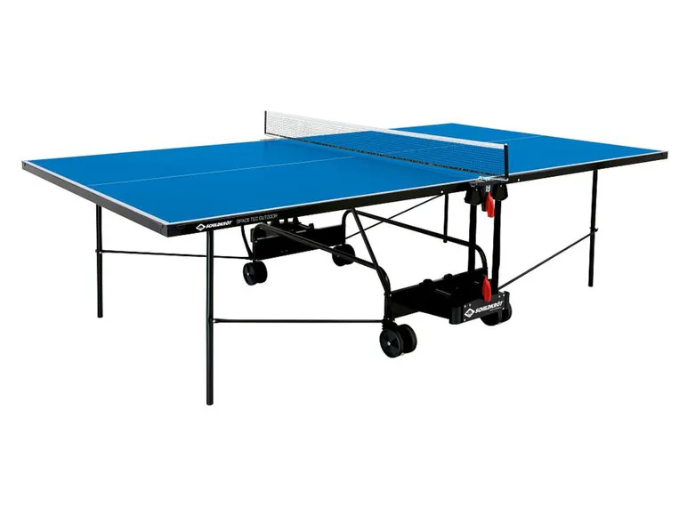 Tischtennisplatte Space Tec Outdoor, wetterfeste 4 mm Melaminharzplatte, klappbar