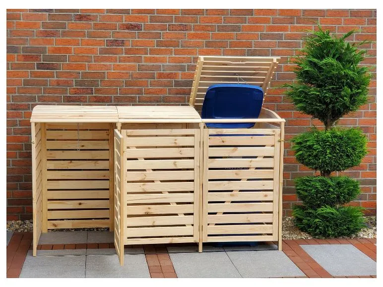 Mülltonnenbox »Vario III«, zur Verkleidung von Mülltonnen, Kiefernholz