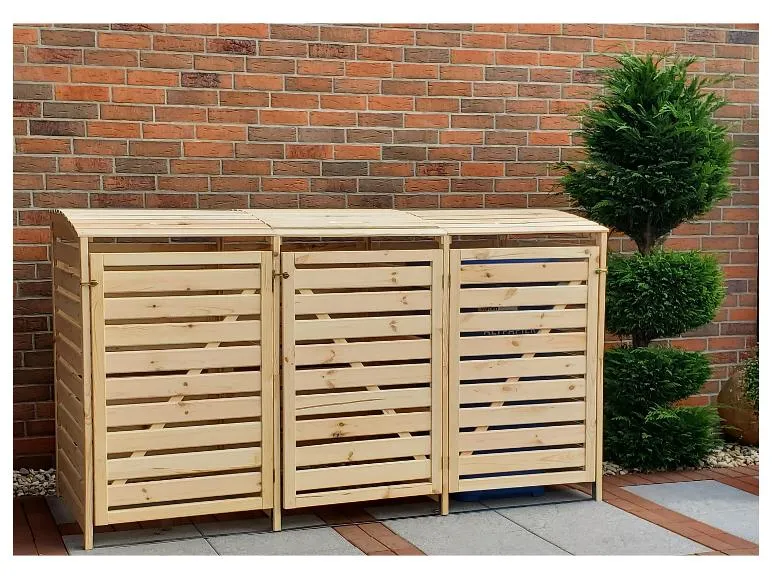 Mülltonnenbox »Vario III«, zur Verkleidung von Mülltonnen, Kiefernholz