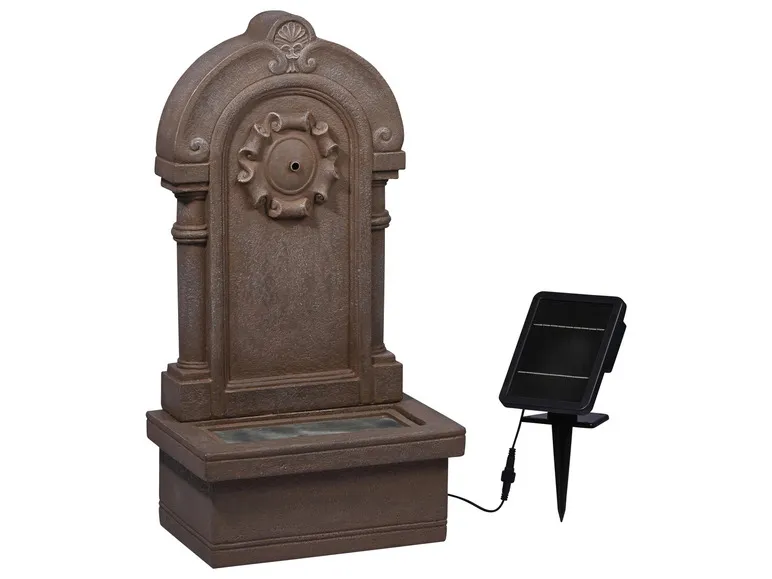 Gartenbrunnen mit LEDs und Solar-Panel