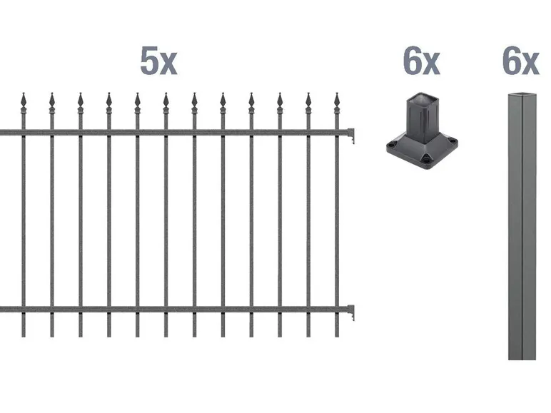 Zaun-Grundset Chaussee, zum Aufschrauben