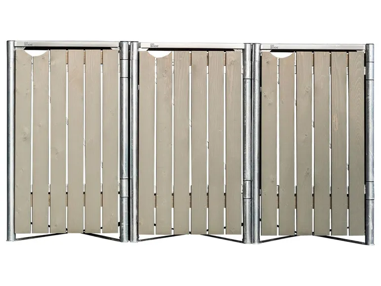 HIDE Dänemark Mülltonnenbox, für Mülltonnen bis 240 Liter, Holz, mit Tür und Klappdeckel