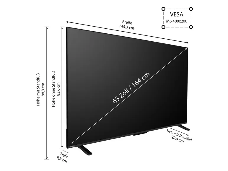 Fernseher »QV2363DAW« 4K UHD QLED VIDAA Smart TV