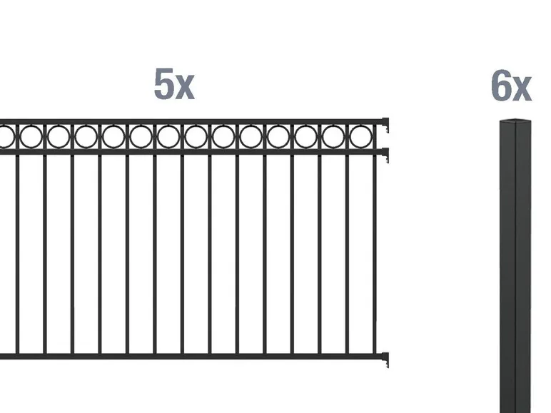 Zaun-Grundset Circle, zum Einbetonieren