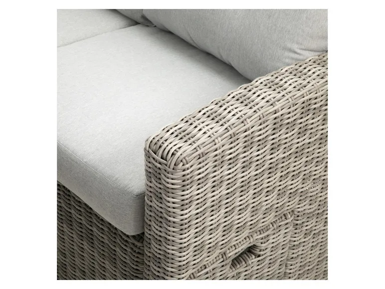 Loungeset »Malia«, 5-teilig, halbrund, grau