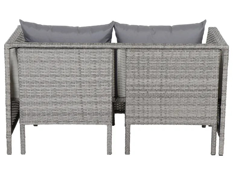 Vigo Lounge Set, aus Geflecht Mix, 4-teilig, grau