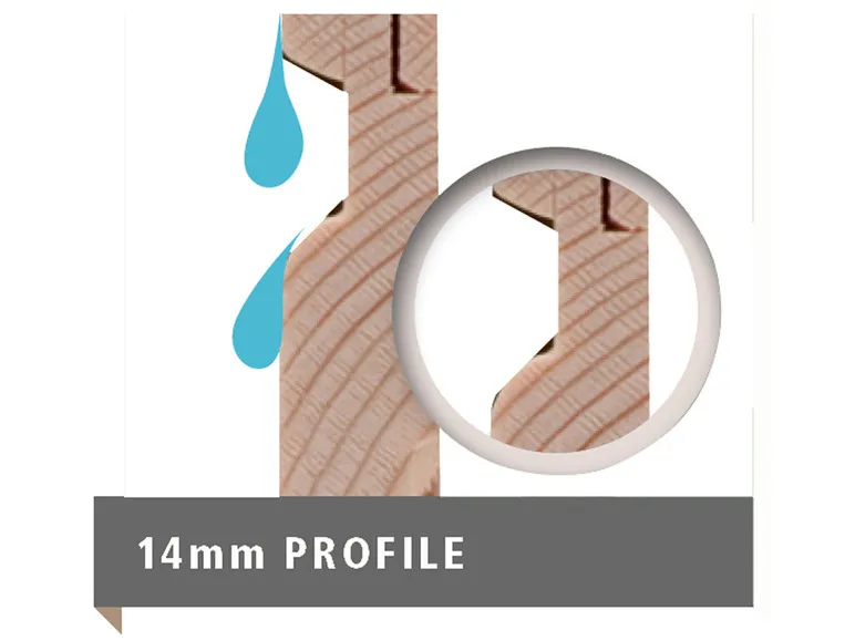 14 mm Gartenhaus »Pyrmont«, aus Holz, naturbelassen