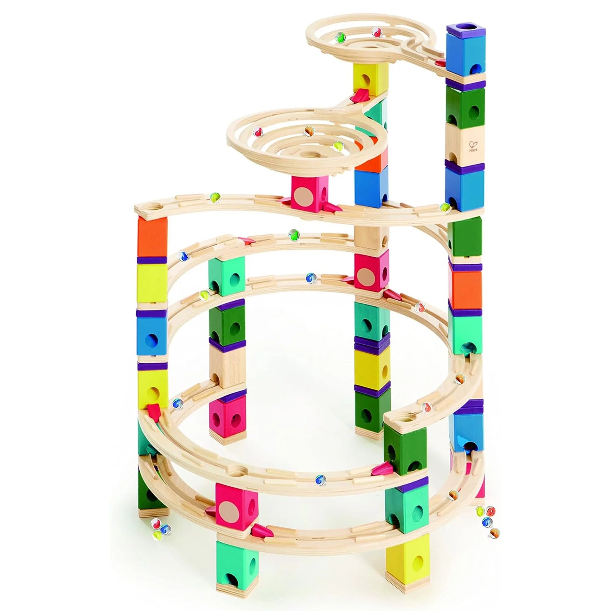 Hape Quadrilla Wooden Marble Run Construction, The Cyclone, 198 Pieces