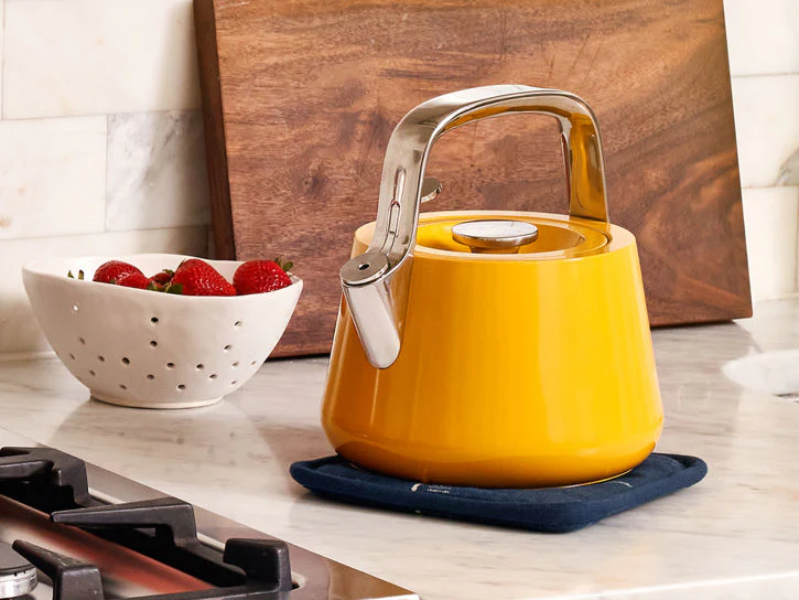 Caraway Whistling Tea Kettle in Marigold