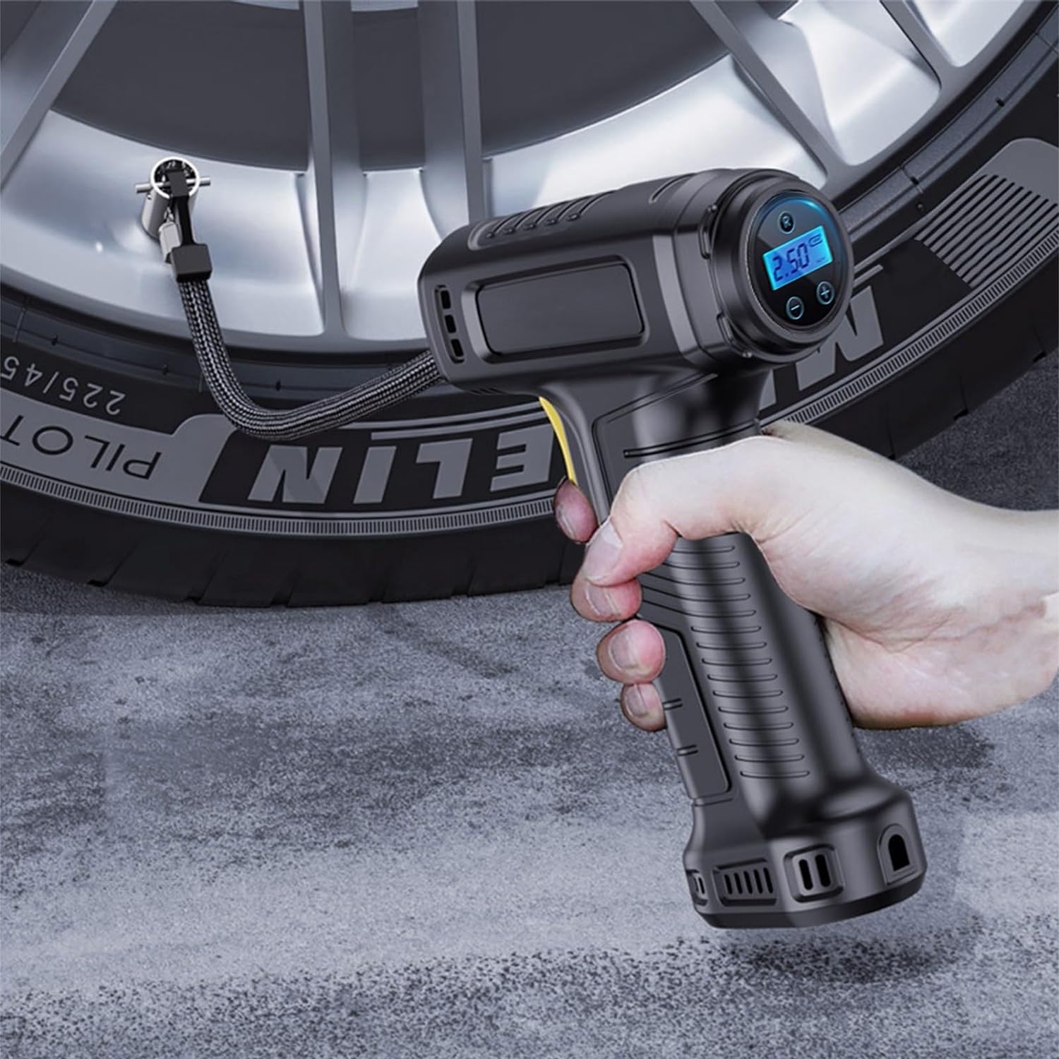 Car Tire Inflator 150PSI Portable 𝖠𝗂𝗋 Compressor 12V 𝖠𝗂𝗋 Compressor With Intelligent Digital Display & LED Light, Car Accessories For Car, Tire, Balloons