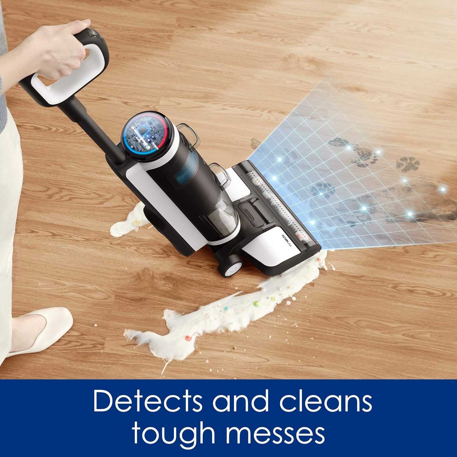 Floor ONE S3 Cordless Hardwood Floors Cleaner, Lightweight Wet Dry Vacuum Cleaners for Multi-Surface Cleaning with Smart Control System