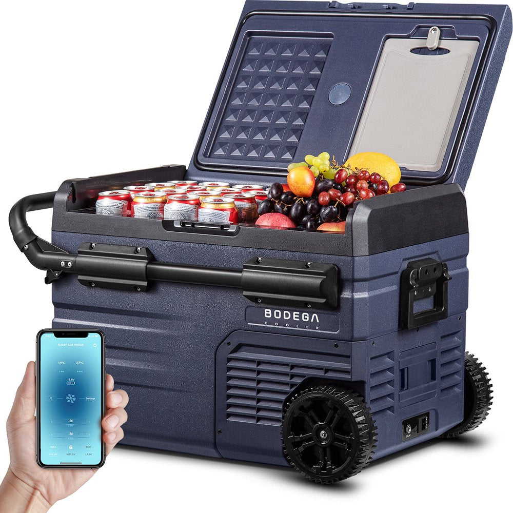Portable 37 Qt Car Refrigerator Freezer with App Control, Dual Zone, Energy Efficient for Camping & Travel
