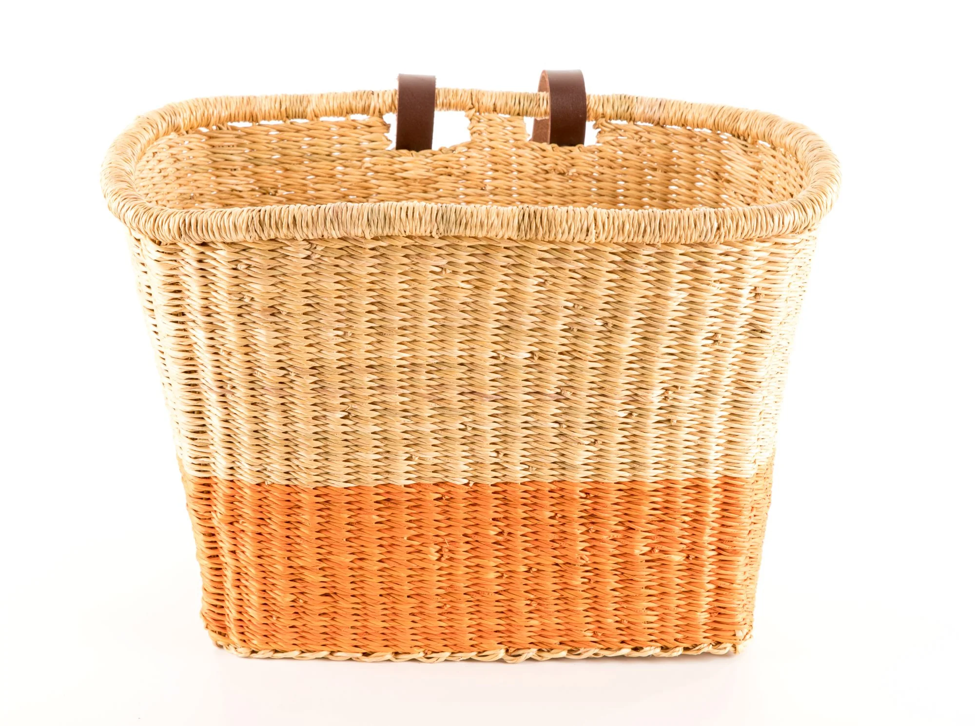 ATIA : Handcrafted Orange Block Tiered Bike Basket