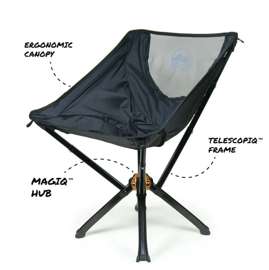 CLIQ Portable Folding Chair for Camping, Supports 300 Lbs