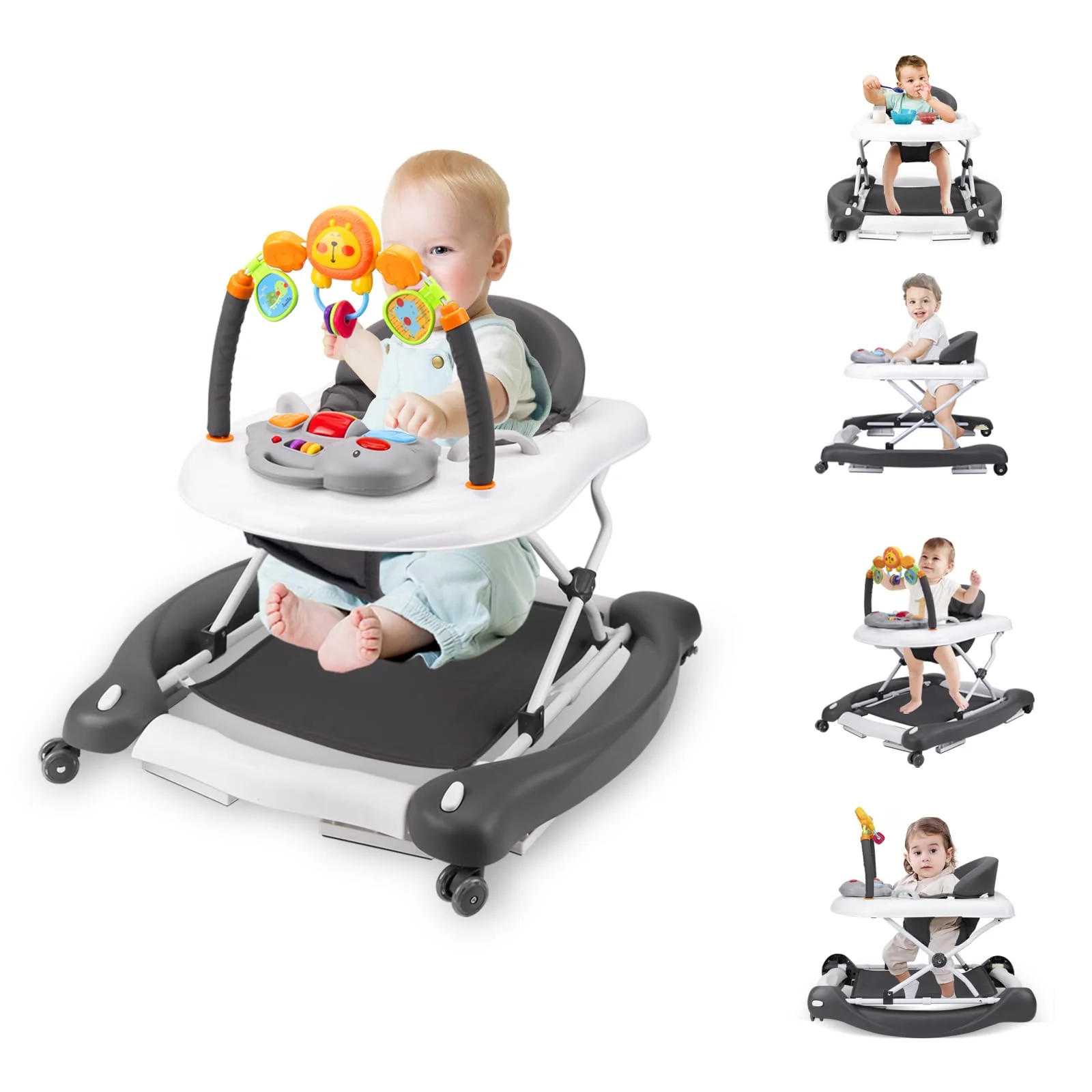 Boyro Baby 5-in-1 Baby Walkers for Boys Girls 6-12 Months