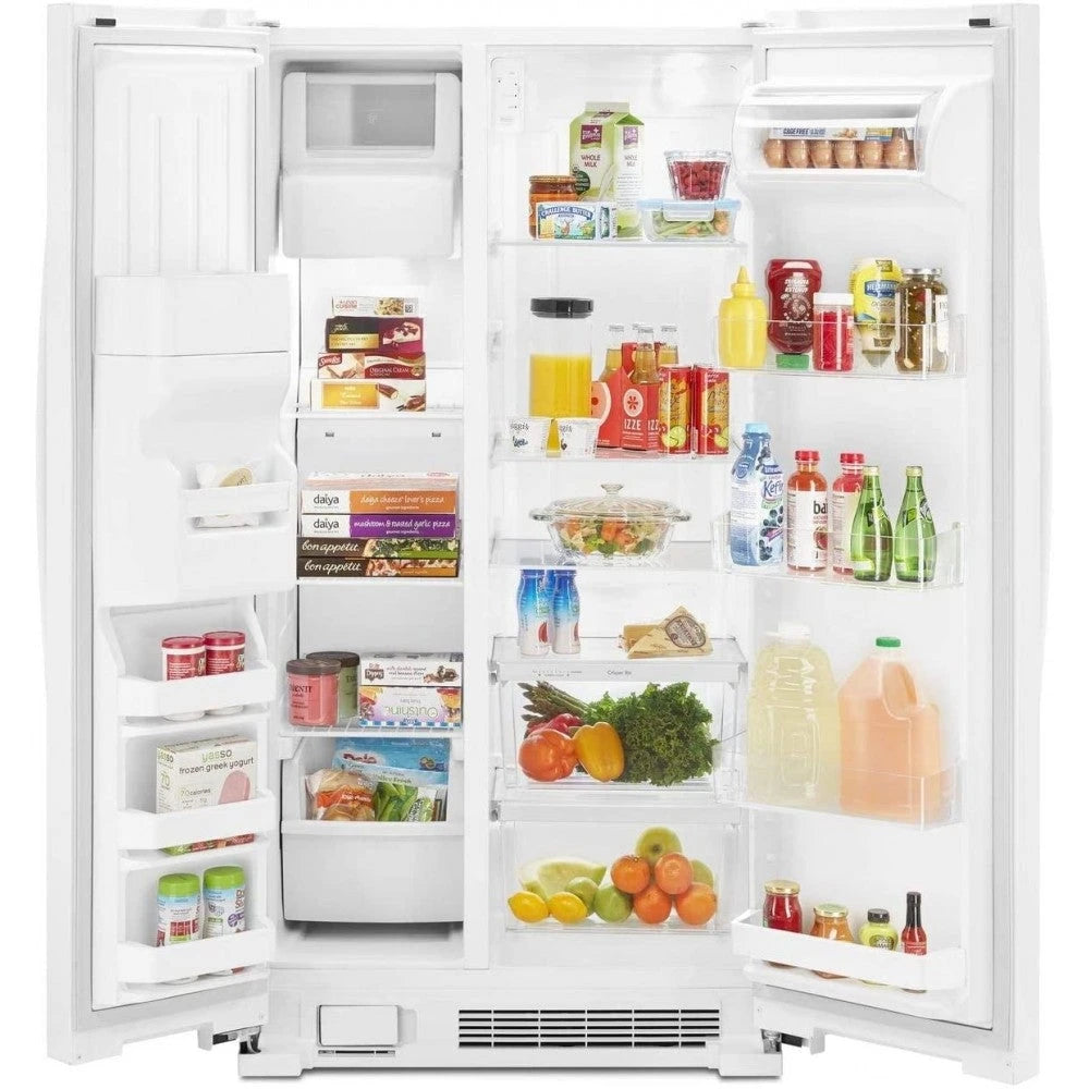 Kenmore 04650042 Freezer Cubic Total Capacity 25 Cu. Ft Side Refrigerator with Ice Maker with Window, White