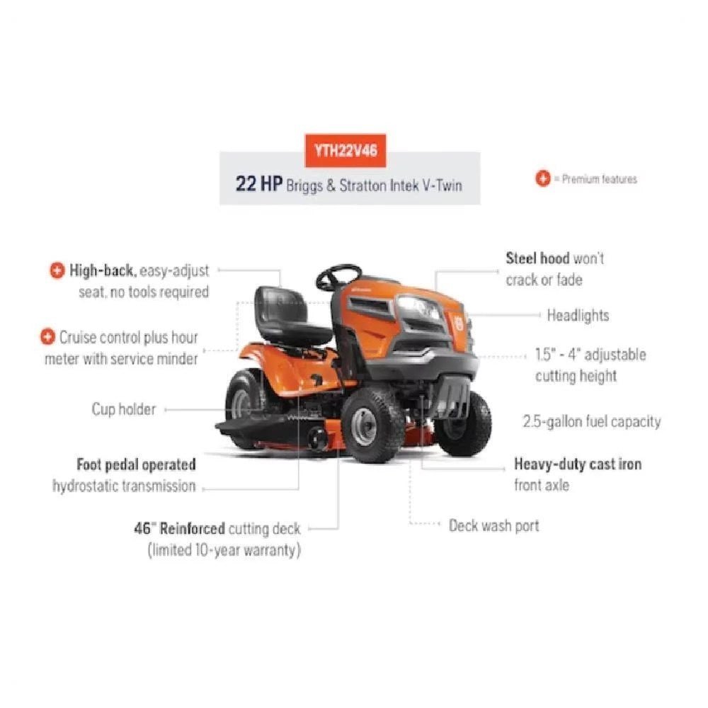 Husqvarna 46��� 22 HP Riding Mower YTH22V46
