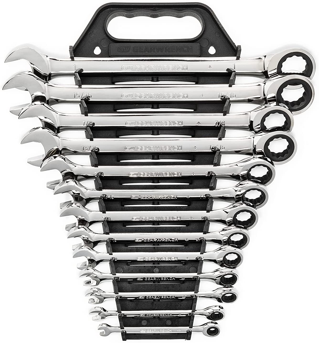GEARWRENCH 12 Point Ratcheting Combination Wrench Set